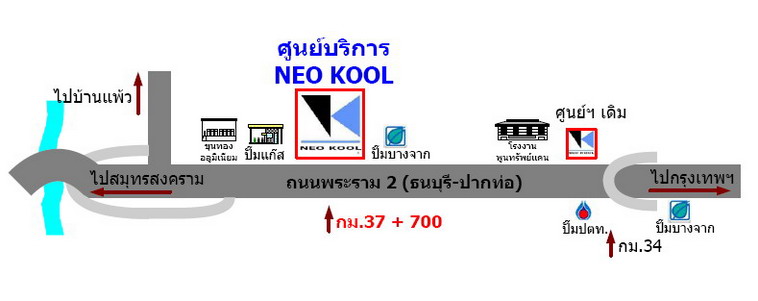 Map to NK Service center Banpaew